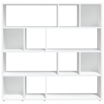 Boekenkast/kamerscherm 105x24x102 cm wit 5