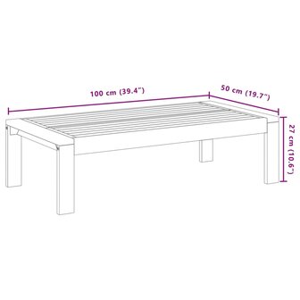 Tuintafel 100x50x27 cm massief acaciahout 8