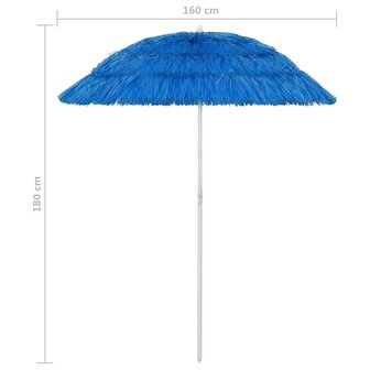 Strandparasol Hawa&iuml; 180 cm blauw 8