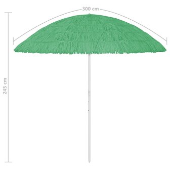 Strandparasol Hawa&iuml; 300 cm groen 8