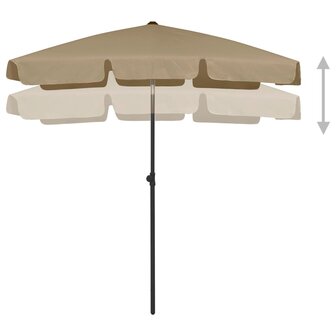 Strandparasol 180x120 cm taupe 3