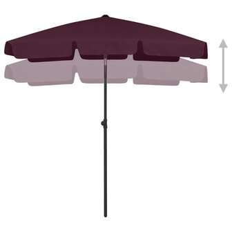 Strandparasol 180x120 cm bordeauxrood 3