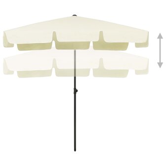 Strandparasol 200x125 cm zandgeel 3