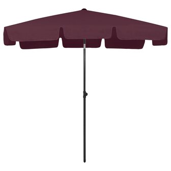 Strandparasol 200x125 cm bordeauxrood 2