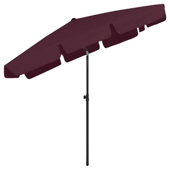 Strandparasol 200x125 cm bordeauxrood 4