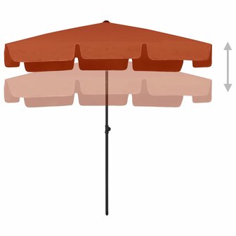 Strandparasol 200x125 cm terracotta 3