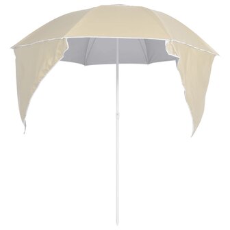 Strandparasol met zijwanden 215 cm zandkleurig 4