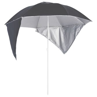 Strandparasol met zijwanden 215 cm antracietkleurig 1