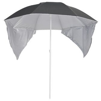 Strandparasol met zijwanden 215 cm antracietkleurig 2