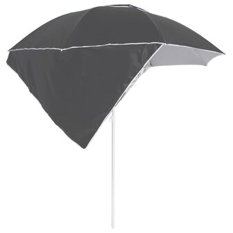 Strandparasol met zijwanden 215 cm antracietkleurig 3