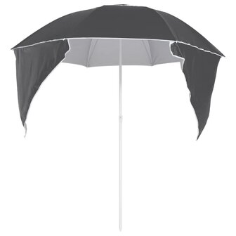 Strandparasol met zijwanden 215 cm antracietkleurig 4