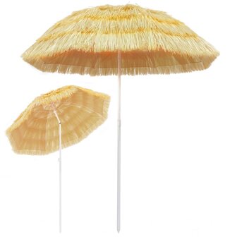 Strandparasol Hawa&iuml; stijl 180 cm naturel 2