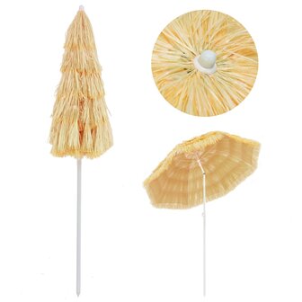 Strandparasol Hawa&iuml; stijl 180 cm naturel 3