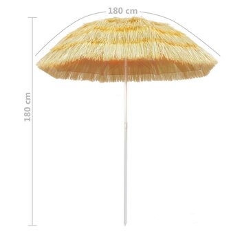 Strandparasol Hawa&iuml; stijl 180 cm naturel 5