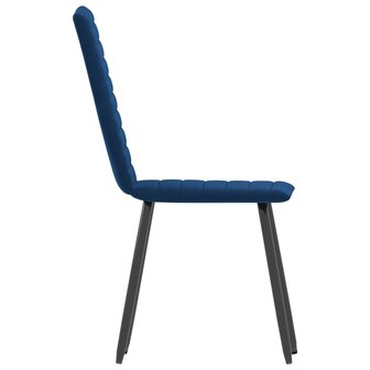 Eetkamerstoelen 2 st fluweel blauw 4