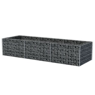 Gabion plantenbak verhoogd 270x90x50 cm staal 3