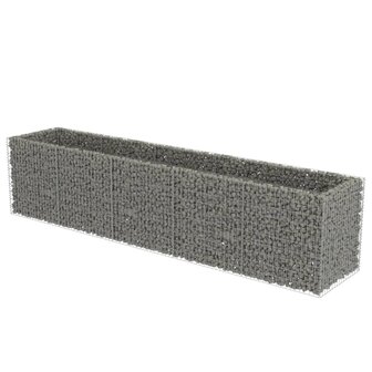 Gabion plantenbak verhoogd 450x90x100 cm gegalvaniseerd staal 2