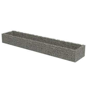 Gabion plantenbak verhoogd 450x90x50 cm gegalvaniseerd staal 2