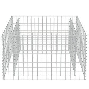 Gabion plantenbak verhoogd 90x90x50 cm gegalvaniseerd staal 5