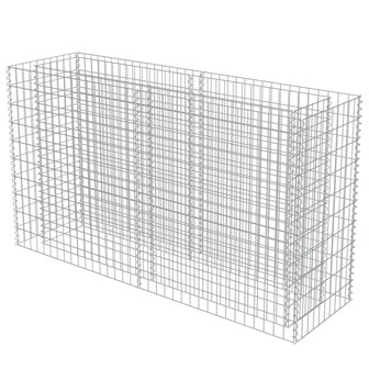 Gabion plantenbak verhoogd 180x50x100 cm gegalvaniseerd staal 3