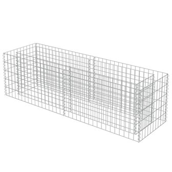 Gabion plantenbak verhoogd 180x50x50 cm gegalvaniseerd staal 3