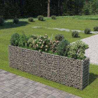 Gabion plantenbak verhoogd 360x50x100 cm gegalvaniseerd staal 1