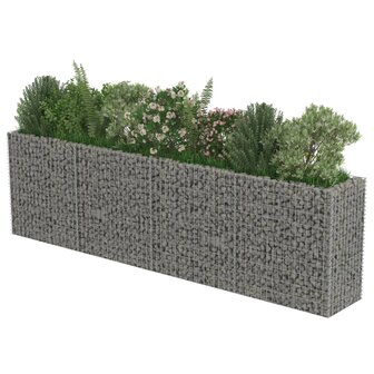 Gabion plantenbak verhoogd 360x50x100 cm gegalvaniseerd staal 4