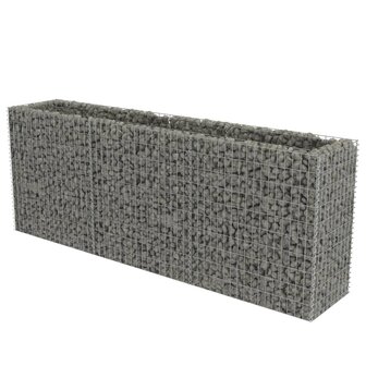 Gabion plantenbak verhoogd 270x50x100 cm gegalvaniseerd staal 2