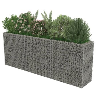 Gabion plantenbak verhoogd 270x50x100 cm gegalvaniseerd staal 4