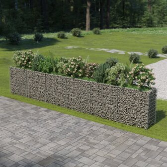 Gabion plantenbak verhoogd 540x50x100 cm gegalvaniseerd staal 1