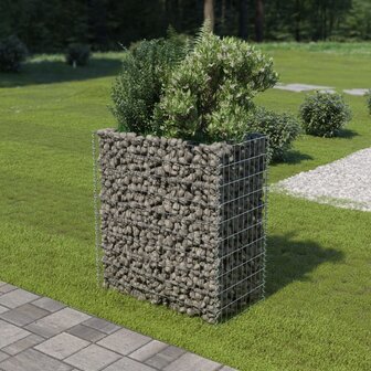 Gabion plantenbak verhoogd 90x50x100 cm gegalvaniseerd staal 1