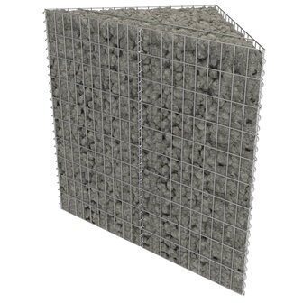 Gabion plantenbak verhoogd 75x75x50 cm gegalvaniseerd staal 3