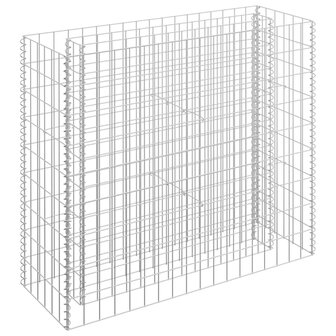 Gabion plantenbak verhoogd 90x30x90 cm gegalvaniseerd staal 2