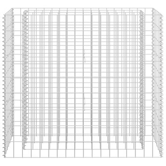 Gabion plantenbak verhoogd 90x30x90 cm gegalvaniseerd staal 4