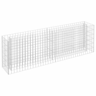 Gabion plantenbak verhoogd 180x30x60 cm gegalvaniseerd staal 2