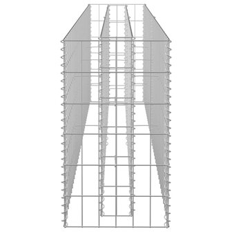 Gabion plantenbak verhoogd 180x30x60 cm gegalvaniseerd staal 5