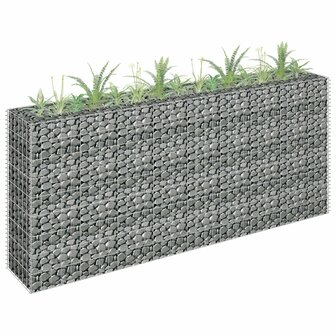 Gabion plantenbak verhoogd 180x30x90 cm gegalvaniseerd staal 1