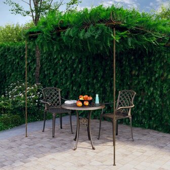 Tuinpergola 3x3x2,5 m ijzer antiekbruin 1