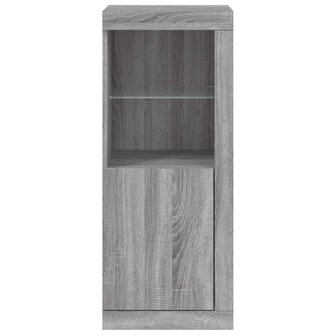 Dressoir met LED-verlichting 41x37x100 cm grijs sonoma eiken 6