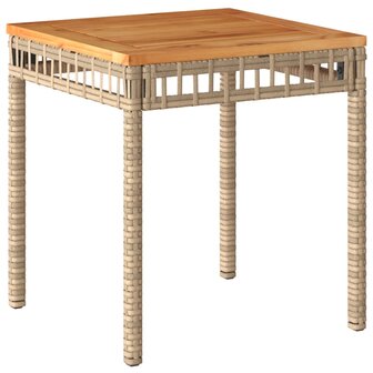 3-delige Bistroset en kussens poly rattan en hout gemengd beige 6