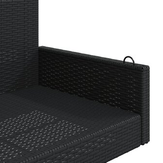 Schommelbank 119x56x48 cm poly rattan zwart 7