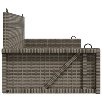 Schommelbank 119x56x48 cm poly rattan grijs 5