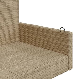 Schommelbank 119x56x48 cm poly rattan beige 7