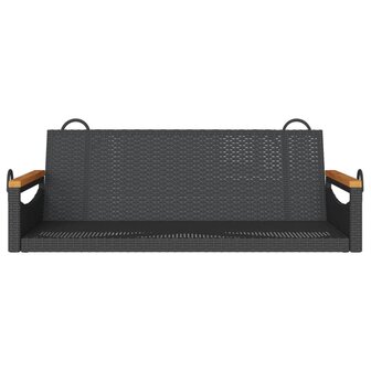 Schommelbank 109x62x40 cm poly rattan zwart 4