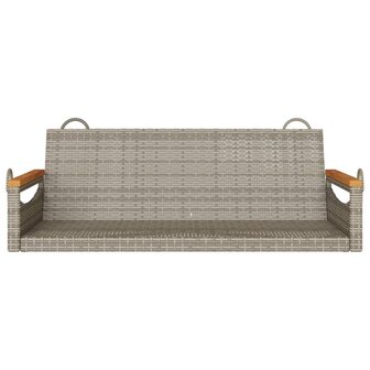 Schommelbank 109x62x40 cm poly rattan grijs 4