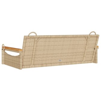 Schommelbank 109x62x40 cm poly rattan beige 6