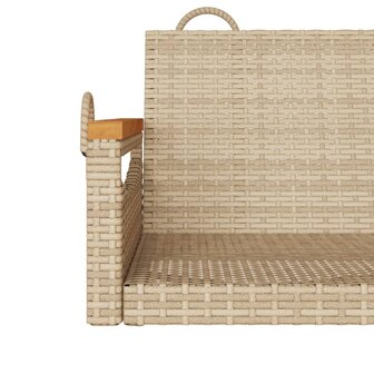 Schommelbank 109x62x40 cm poly rattan beige 8