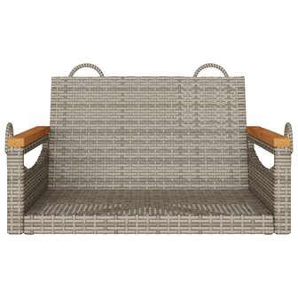 Schommelbank 63x62x40 cm poly rattan grijs 4