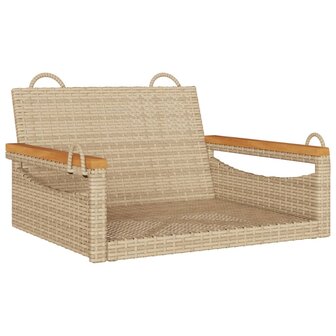 Schommelbank 63x62x40 cm poly rattan beige 2