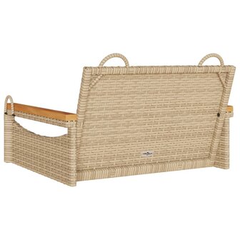 Schommelbank 63x62x40 cm poly rattan beige 6